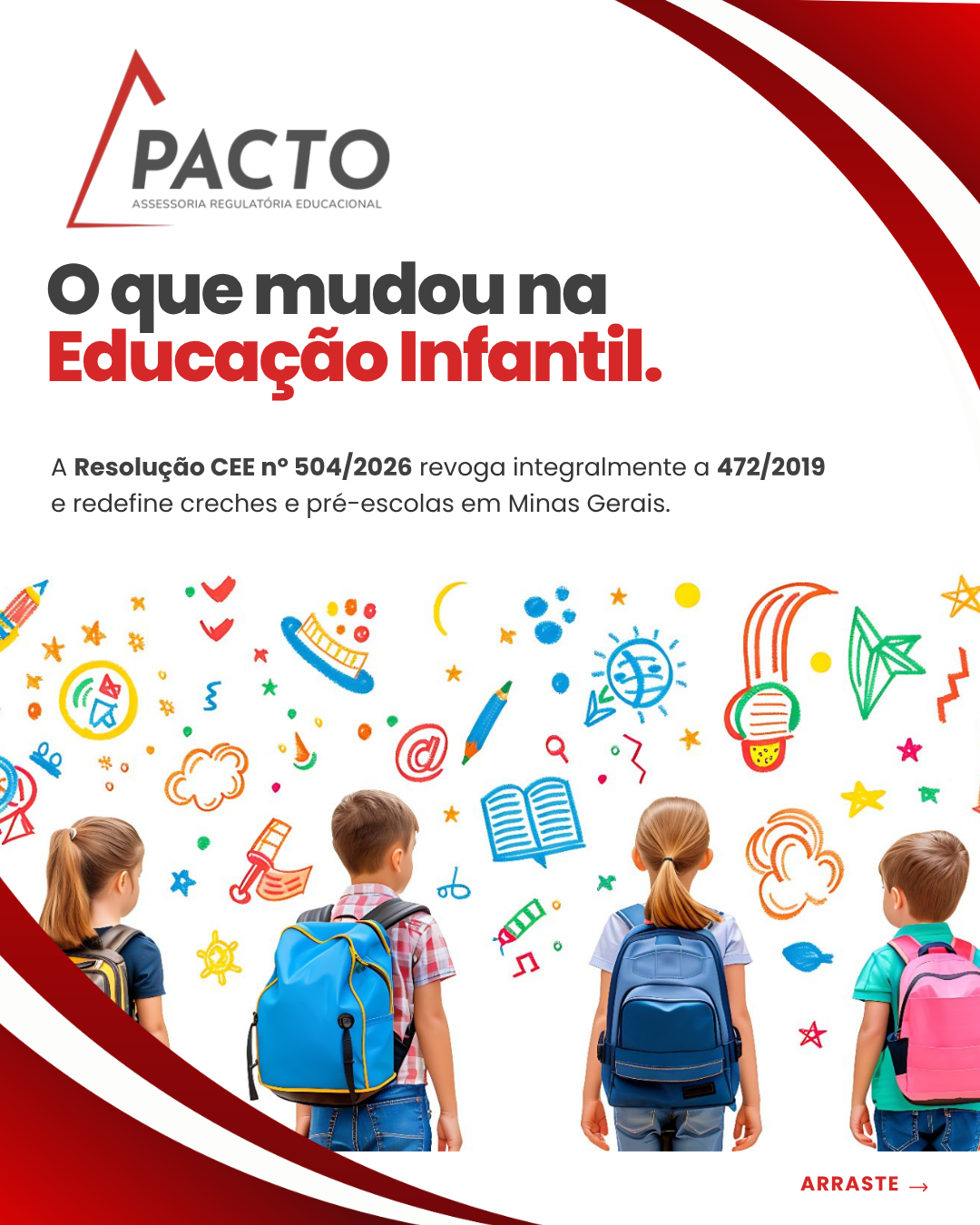 Educação Infantil em Minas Gerais: o que muda com a nova Resolução CEE/MG nº 504/2026 - Blog da Pacto Educacional sobre credenciamento e regularização escolar